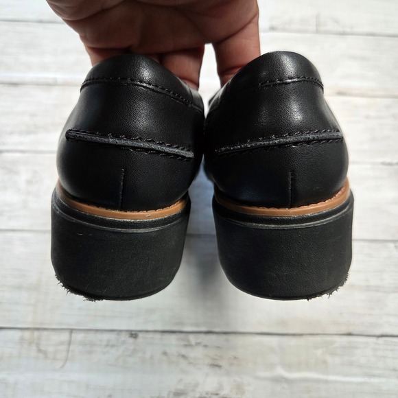 Clarks Sharon Gracie Loafers Womens 10M Black Collection Wedge Platform Leather - Picture 10 of 10